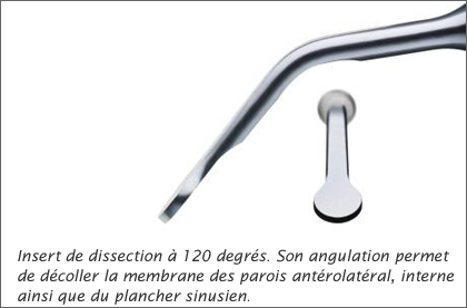 Insert de dissection à 120 degrés.