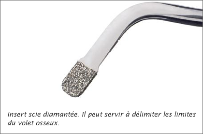 Insert scie diamantée.